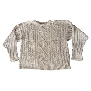 Retriever Sweater Men's Size Large Cable Knit Oatmeal Tan warm